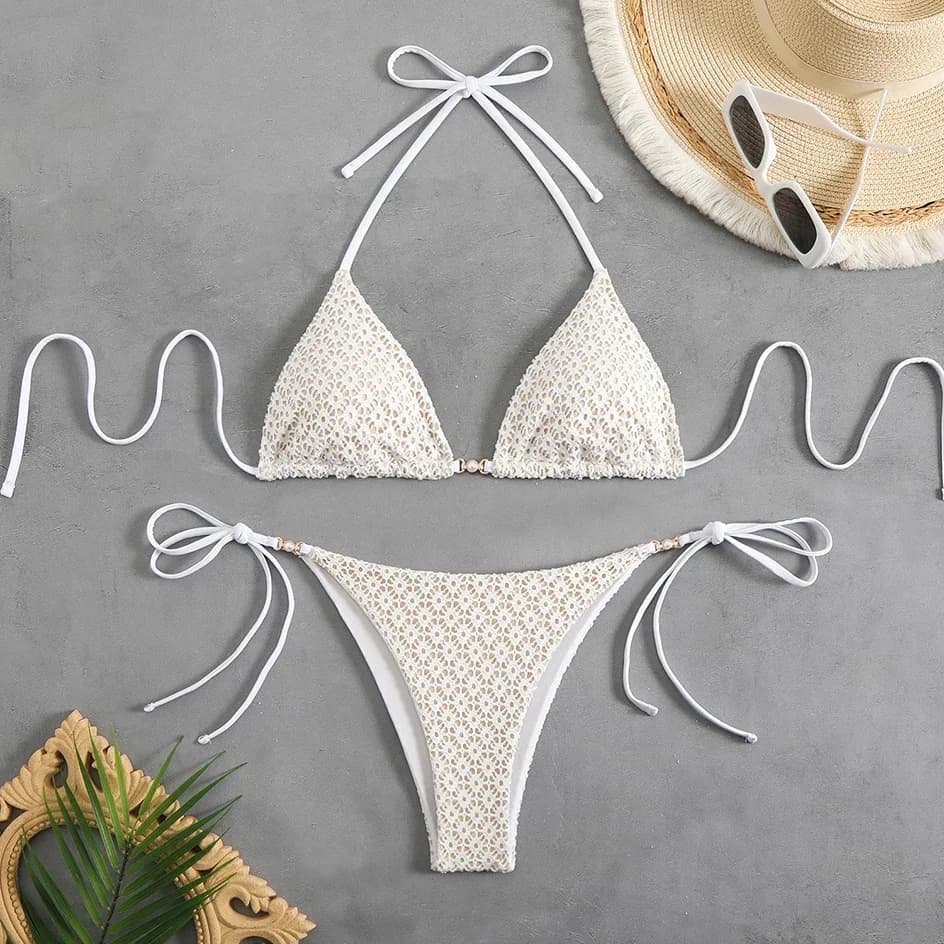 Sexy Micro Bikini 2025 femmes chaîne maillot de bain maillot de bain pour femme string Bikinis ensem