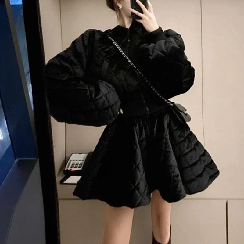 Ensemble deux pièces pour femmes, veste en coton à manches courtes cintrée à la taille, nouvelle mod