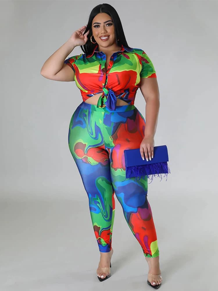 Haut et pantalon en satin trempé pour femmes, ensemble 2 pièces, tenue décontractée élégante, grande