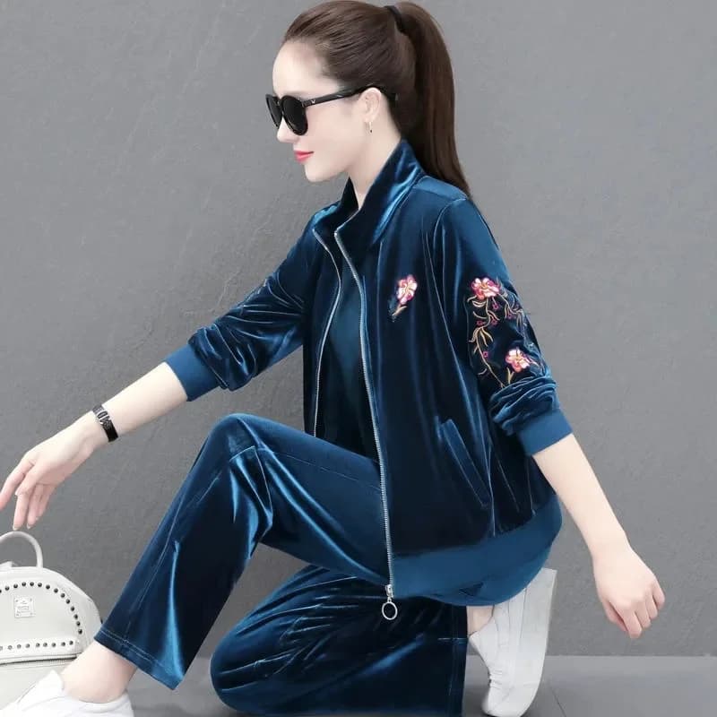 2025New taille élastique vêtement de sport femme mode mères d'âge moyen et âgées printemps automne t