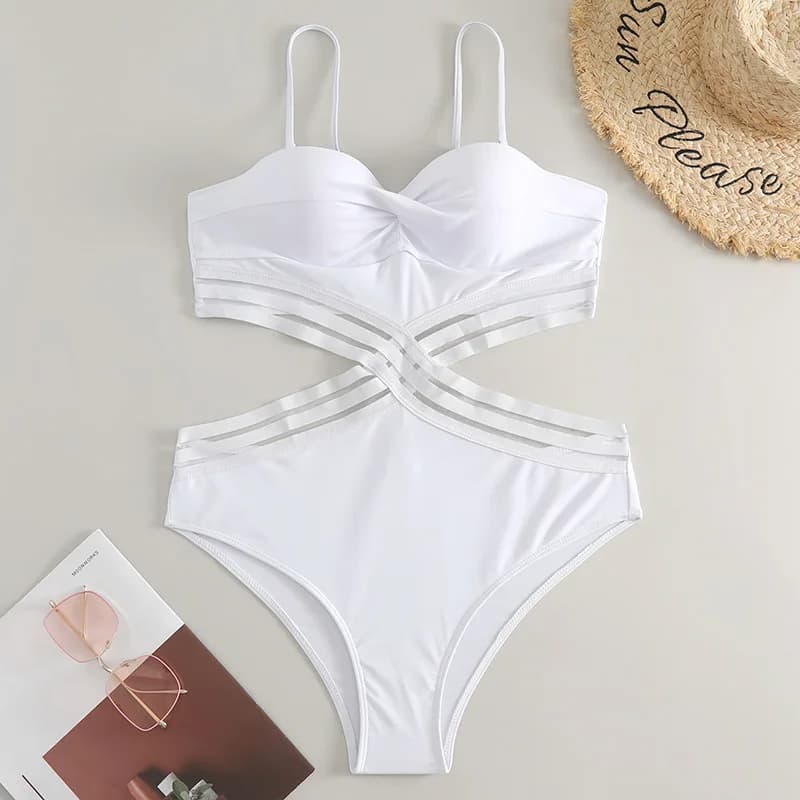 2025 Push Up maillot de bain une pièce Sexy Monokini maillots de bain unis femmes baigneurs maillot 