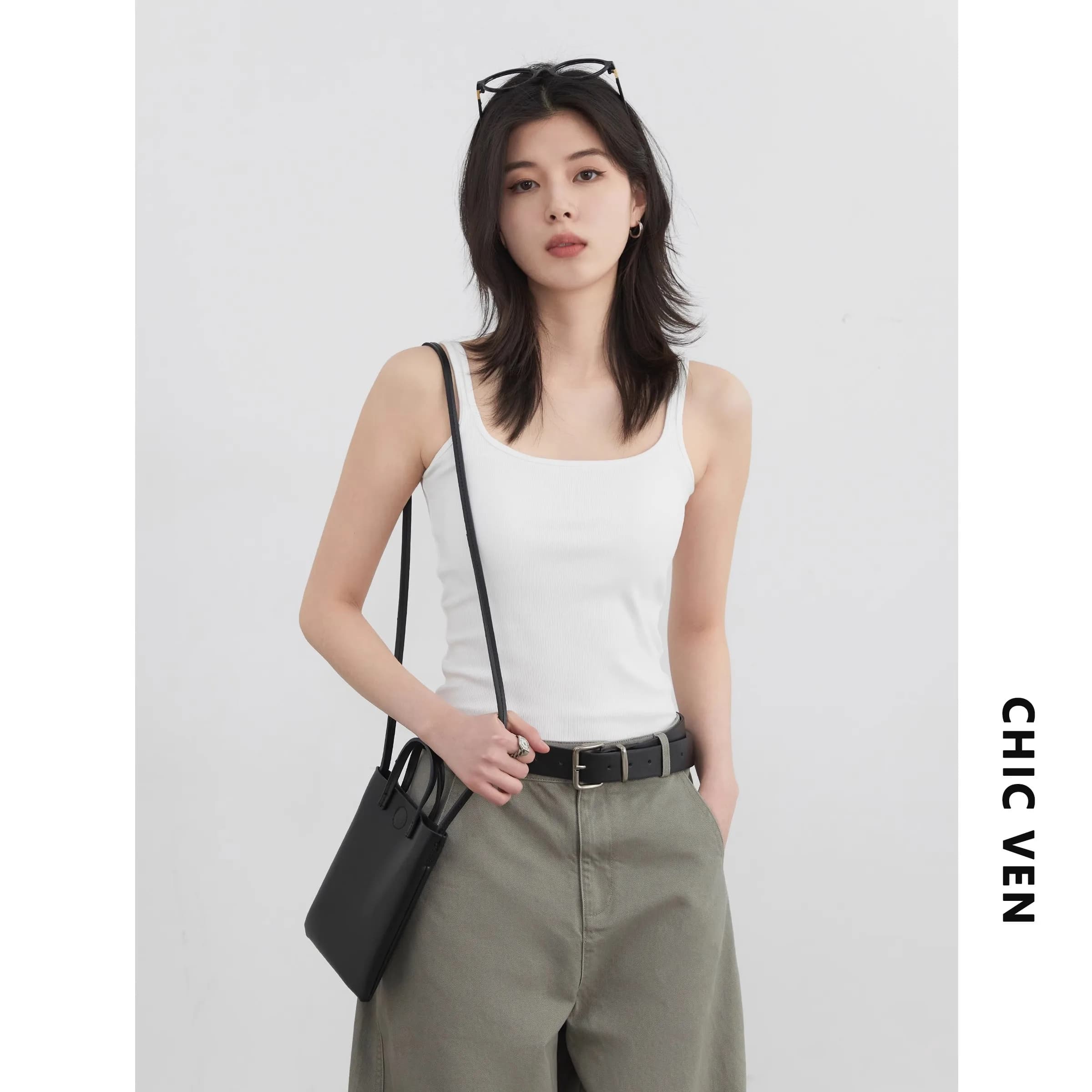 CHIC VEN femmes réservoirs solide mince nouveau multicolore en option tricoté gilet avec coussin de 