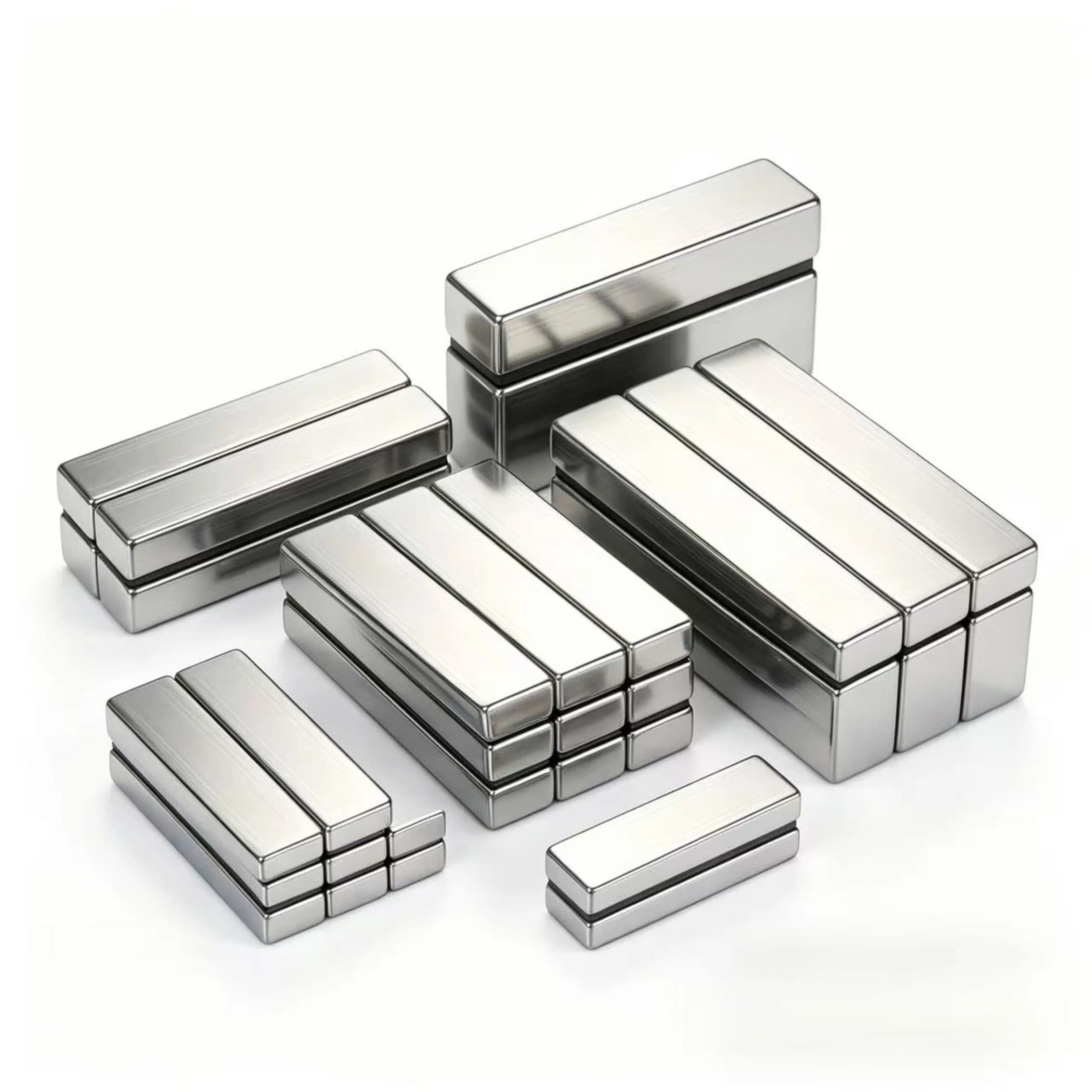 Pièce magnétique 30x10x5, aimant rectangulaire pour le bureau et le rangement d'outils, aimant de ra