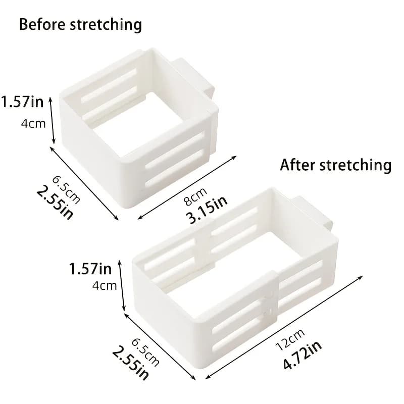 Lot de 2 séparateurs de rangement pour réfrigérateur, cloisons extensibles pour porte latérale, orga