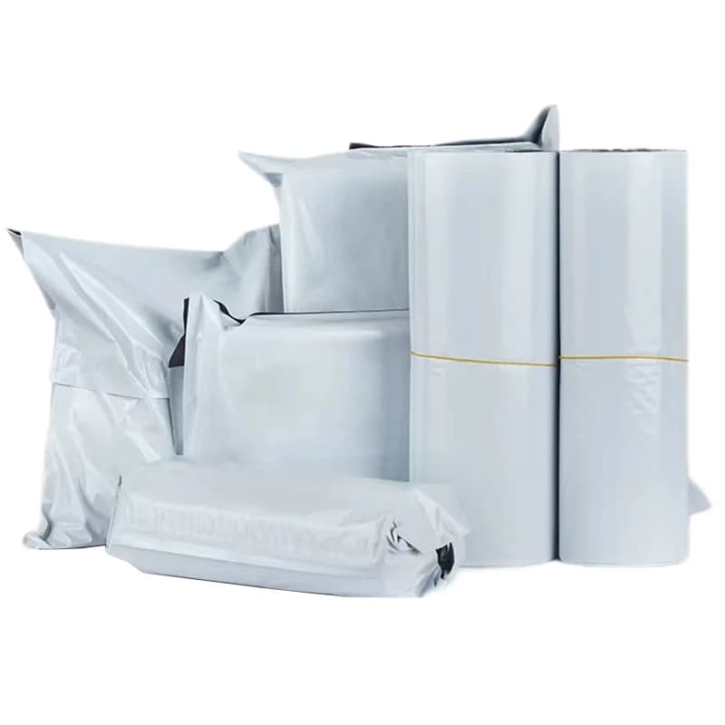 50 sacs d'expédition en polyéthylène blancs auto-adhésifs, enveloppes de courrier étanches, sacs d'e