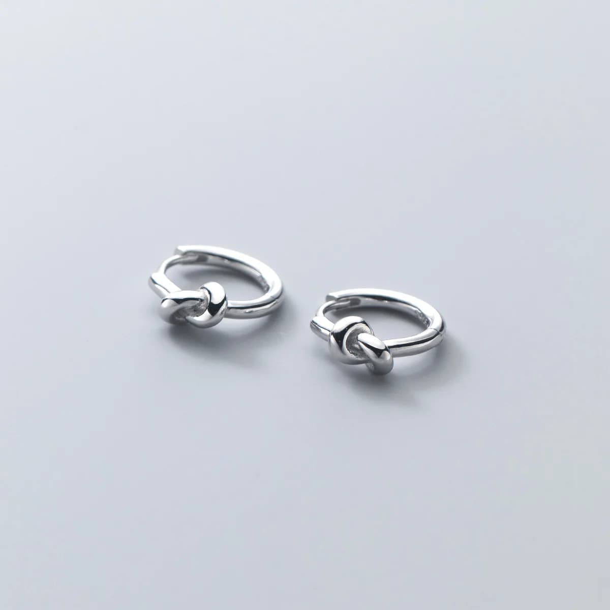ENSHIR – boucles d'oreilles créoles à nœud doré pour femmes, bijoux simples et exquis, accessoires c