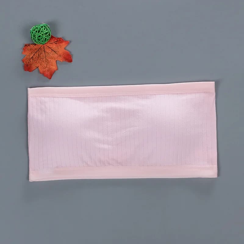 Bandeau fille sans bretelles coton Base enveloppement poitrine avec Inserts été absorbant la sueur s