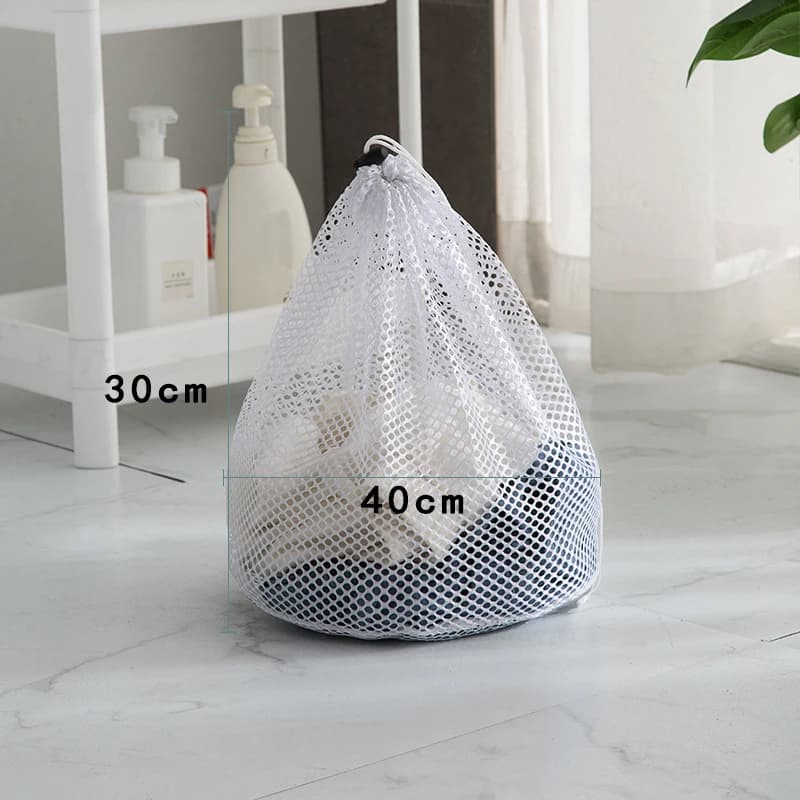 Grand sac à linge de lavage, filet de rangement en maille, soutien-gorge sale, chaussettes, sous-vêt