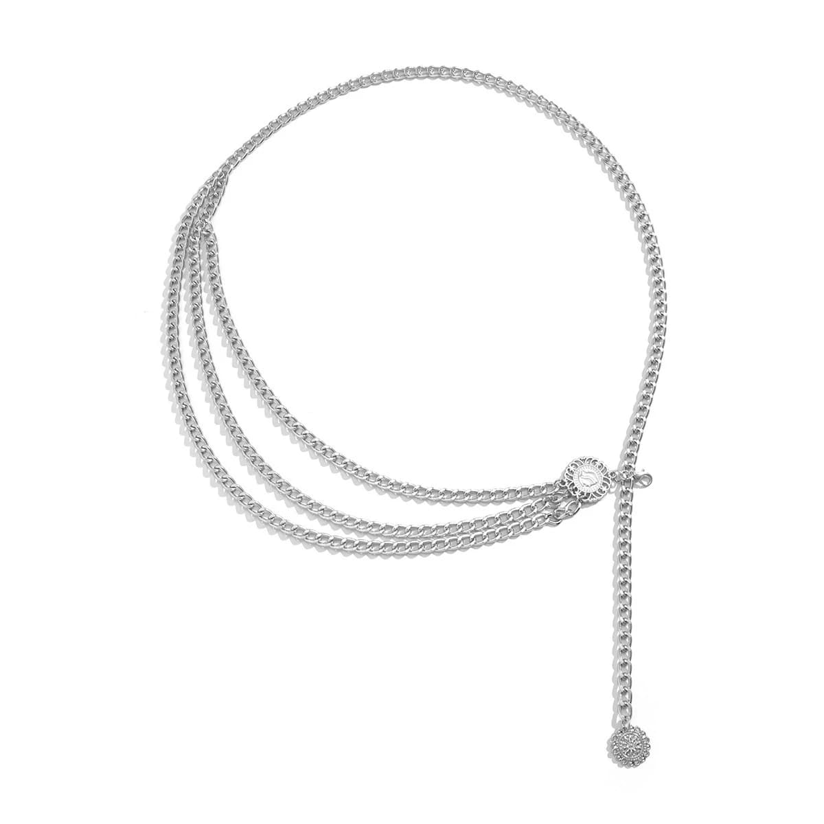 Chaîne de taille en métal pour femmes, Style Vintage, exquise, taille haute, couleur or, ceinture pl