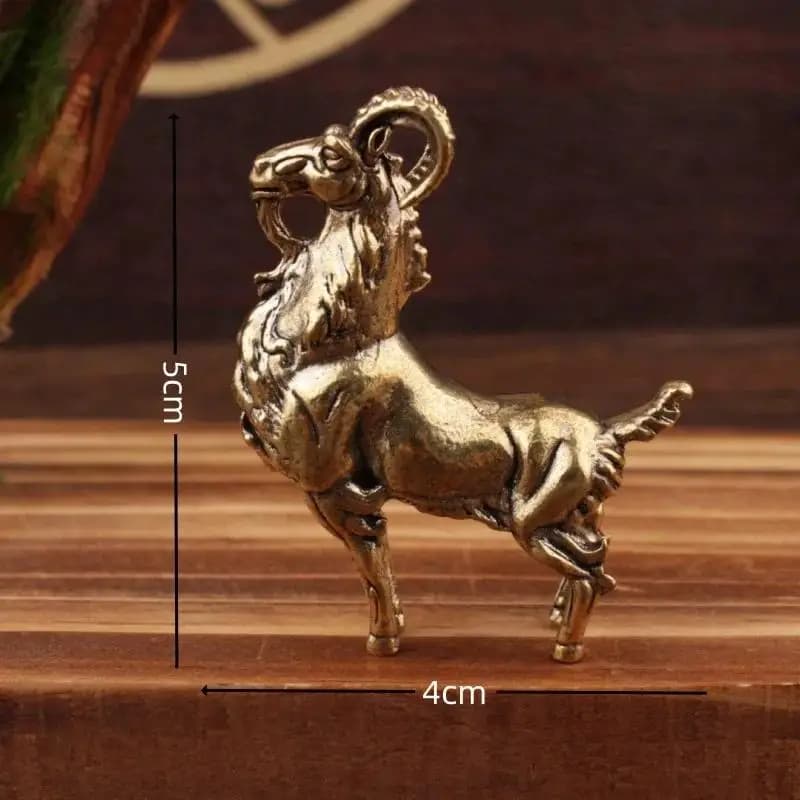 Figurines de thé en forme d'antilope coquine, 1 pièce, rétro, barbe, animaux de compagnie, en laiton