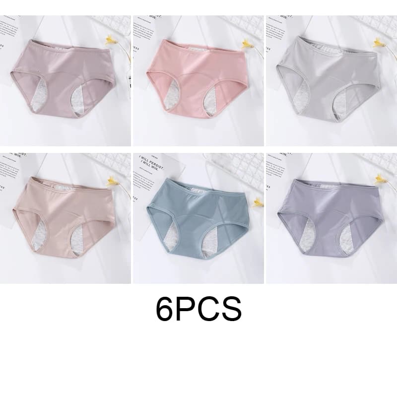 6 pièces sous-vêtements anti-fuite femmes culottes d'incontinence femmes femmes culottes menstruelle
