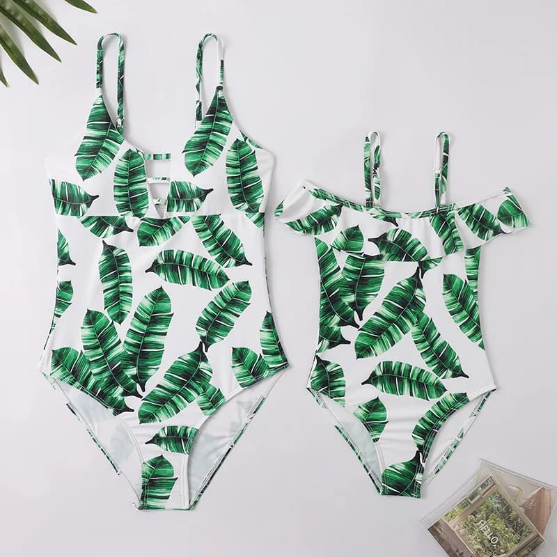 Maillot de bain une pièce pour mère et fille, bikini, vêtements de plage