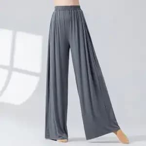 Pantalon de danse ample à taille haute pour femmes, en modal doux, pour la danse classique et modern