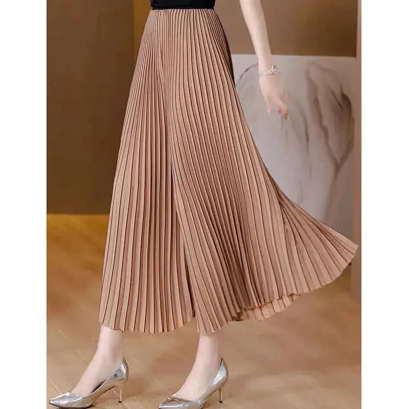 Pantalon plissé pour femmes, Slim, ample, taille haute, droit, jambes larges, mode printemps été 202