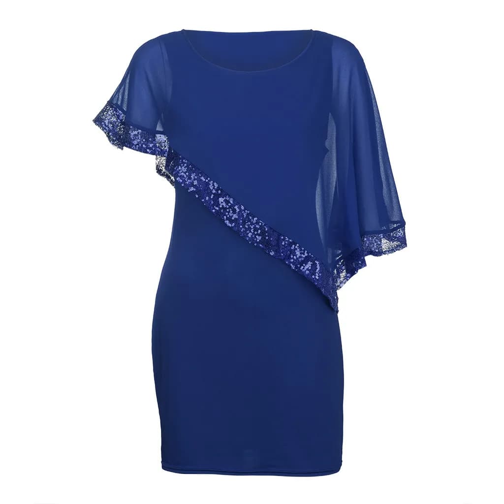 Grande taille 5XL Sexy épaules nues robes en mousseline de soie pour les femmes élégante dame superp