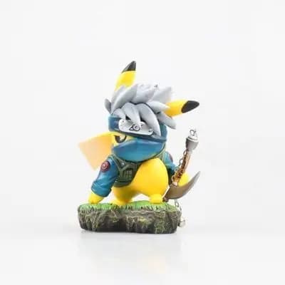 Pikachu Kakashi – Figurine PVC style Chibi 11 cm, tenant Chidori Thunder, mini statue 1/12, décorati