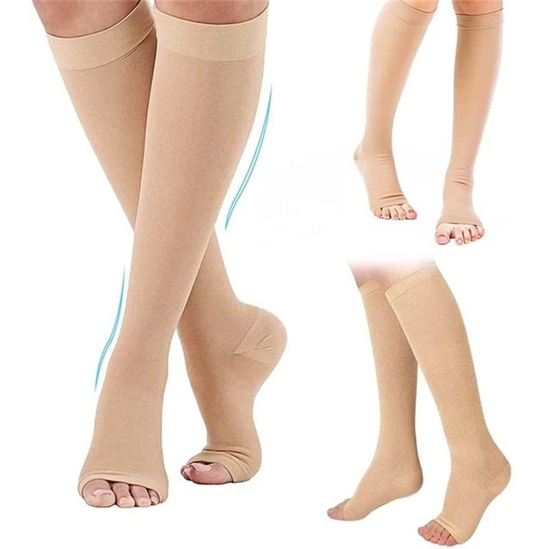 Chaussettes de compression S-XXL 1 paire médicale prévenir les varices tuyau de soutien sans orteils