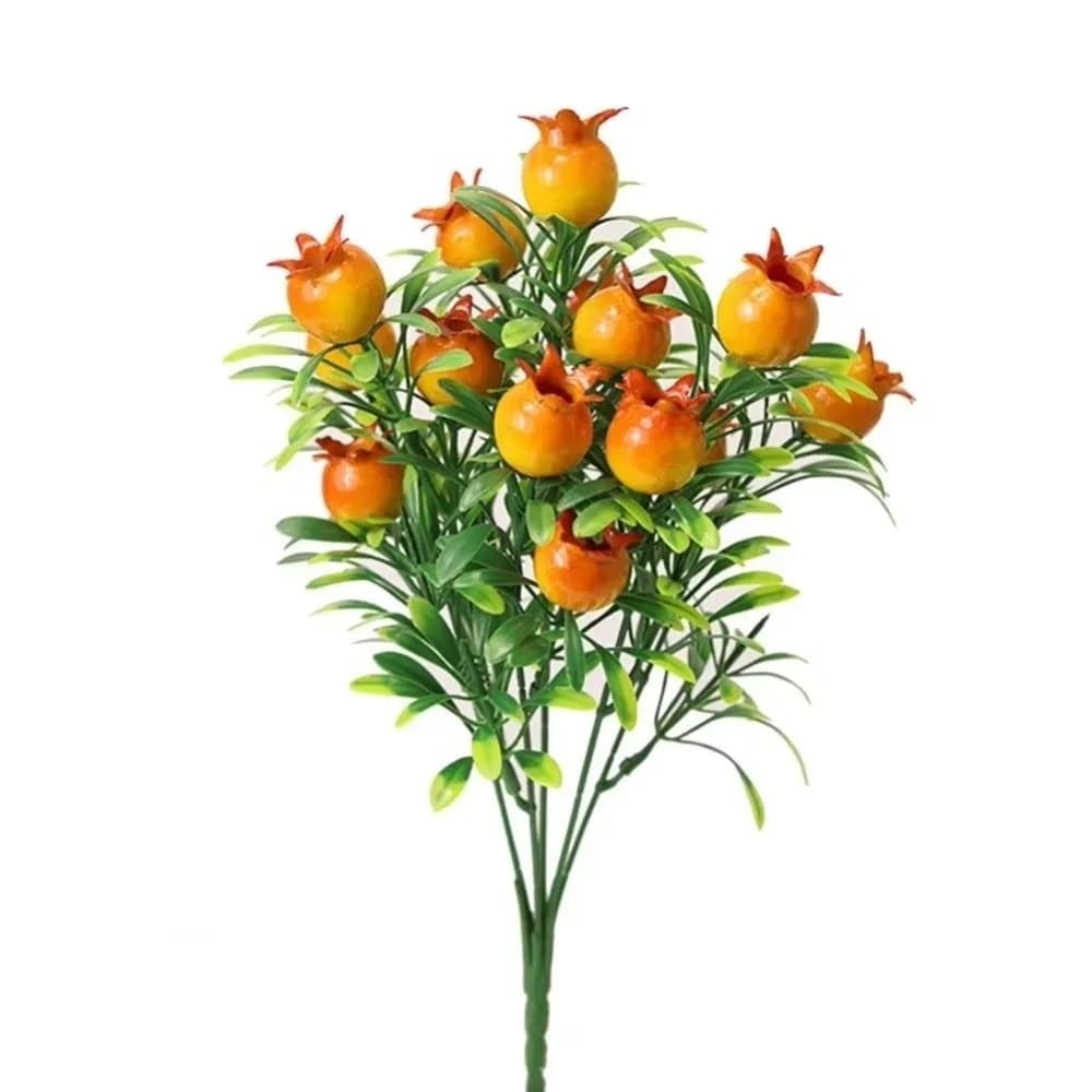 Arbre artificiel à 7 branches avec des feuilles vertes, des pêches, des oranges et des citrons, en m