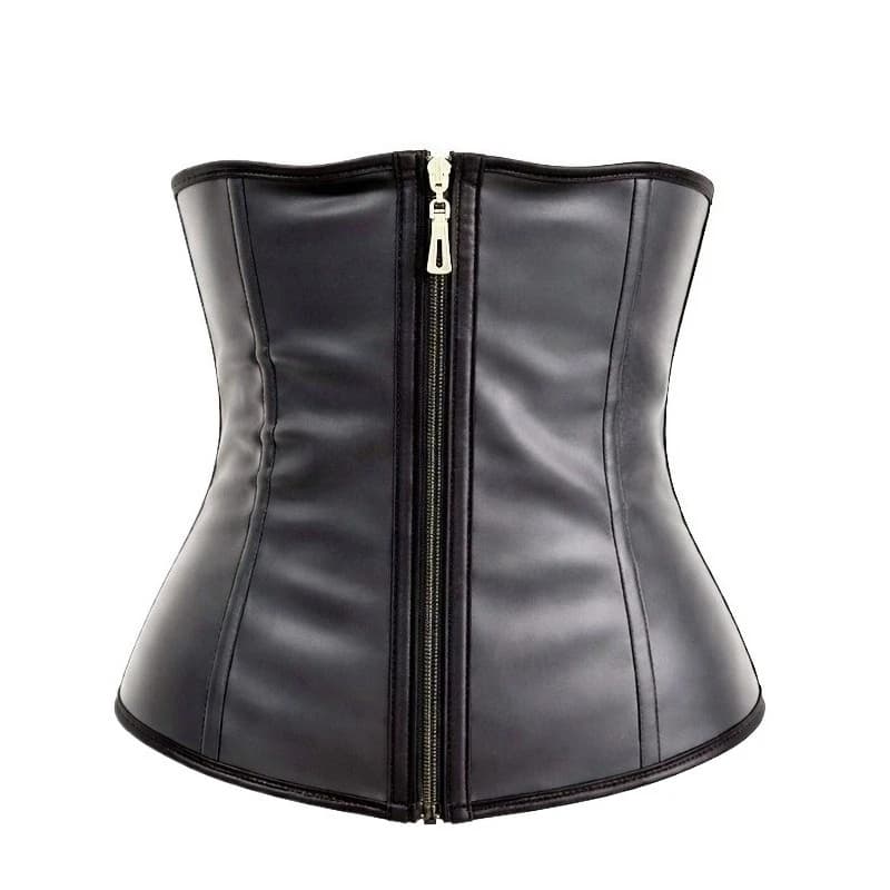 Ceinture amincissante en latex pour femme, torse court, 9 baleines, corset sous-poitrine, gaine amin