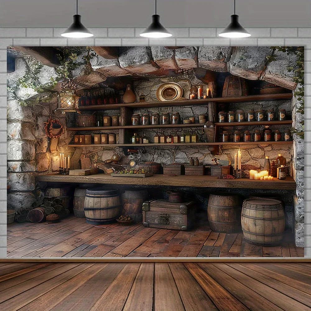 Bannière de fond de cuisine de sorcière, décoration électrique universelle pour les fêtes d'Hallowee