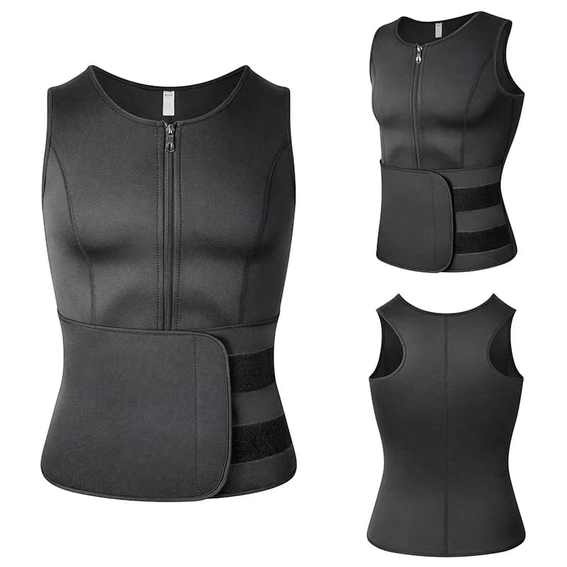 Vensslim hommes corps Shaper taille formateur gilet minceur chemise Sauna sueur Compression maillot 