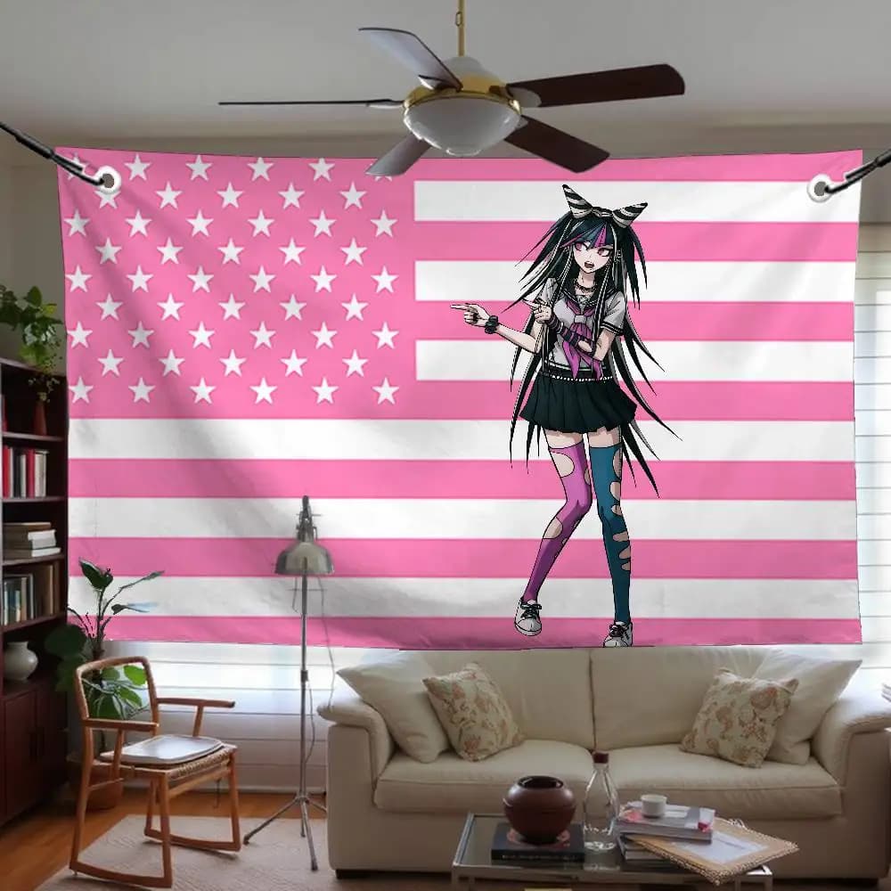 D-DanganronpaS Ibuki Flag Banner – tapisserie amusante avec quatre œillets, 7 tailles, 150x200cm, ca