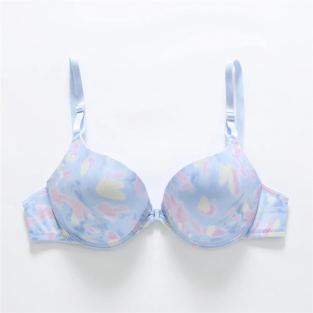 Soutien-gorge froncé pour femmes, fermeture frontale, décolleté en V profond, à armatures, Lingerie 