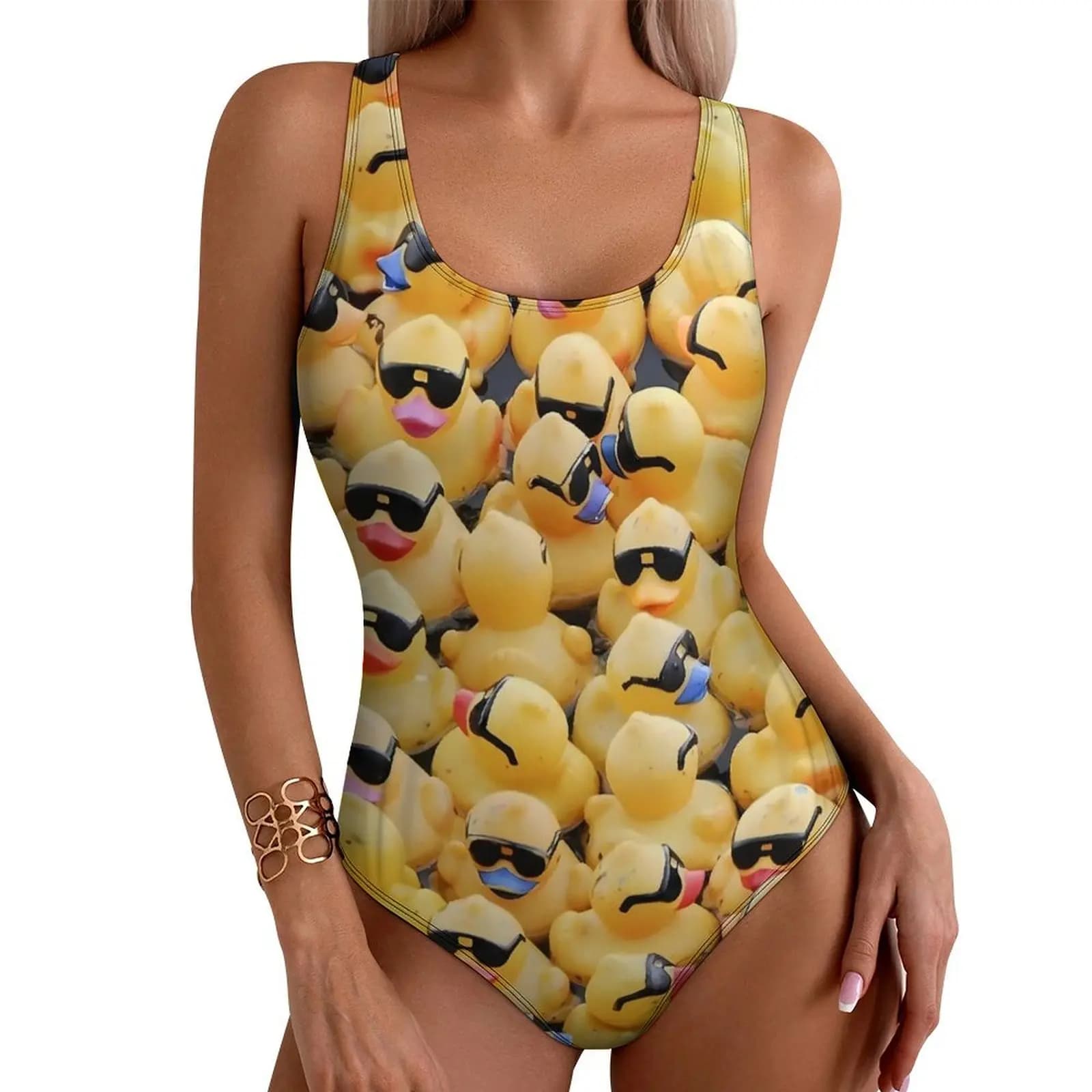 Bouquet de canards en caoutchouc maillot de bain Animal Push Up maillots de bain une pièce vacances 