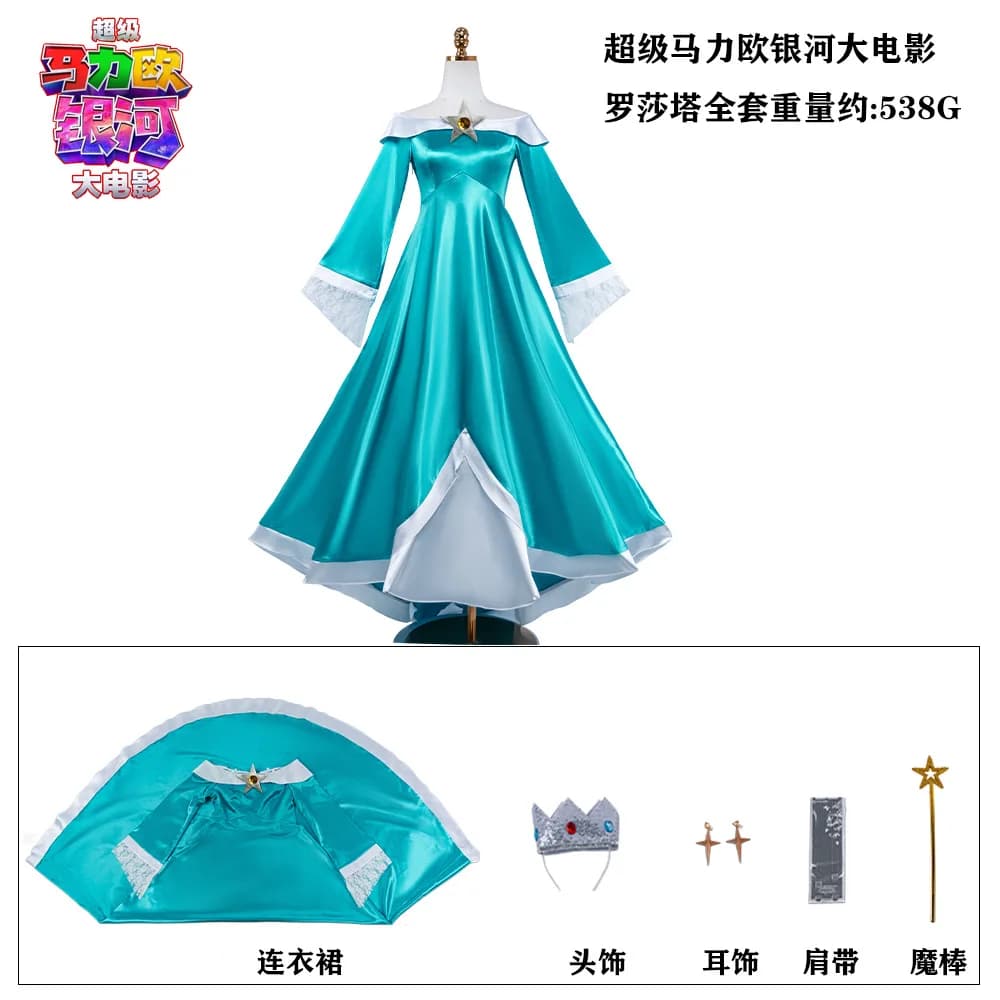 Costume de cosplay Princesse Rosalina, déguisement de personnage d'anime, fête, jeu de rôle, Hallowe