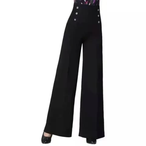 Pantalon de danse taille haute pour femmes, jambes larges, amincissant et polyvalent, bas pour femme