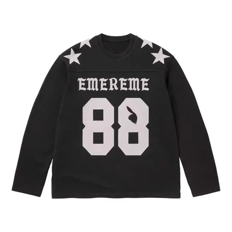 T-shirt à manches longues personnalisé par un créateur de mode, taille US S-XL