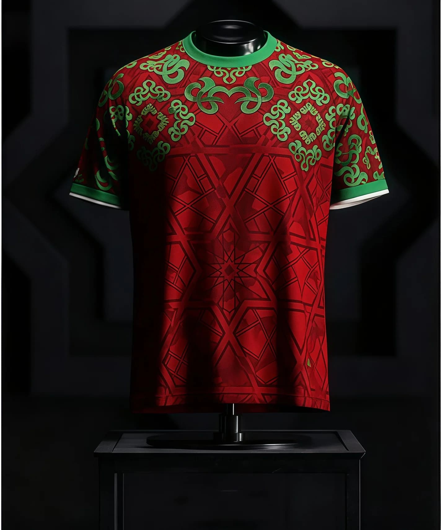 Nouveau maillot de football marocain traditionnel 2026 – Sportif, séchage rapide, respirant, style d