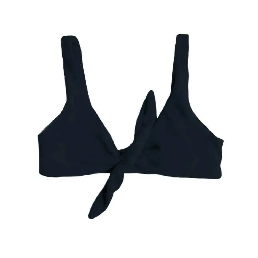 TOP BIKINI TIE UP EN LIQUORICE NOIR