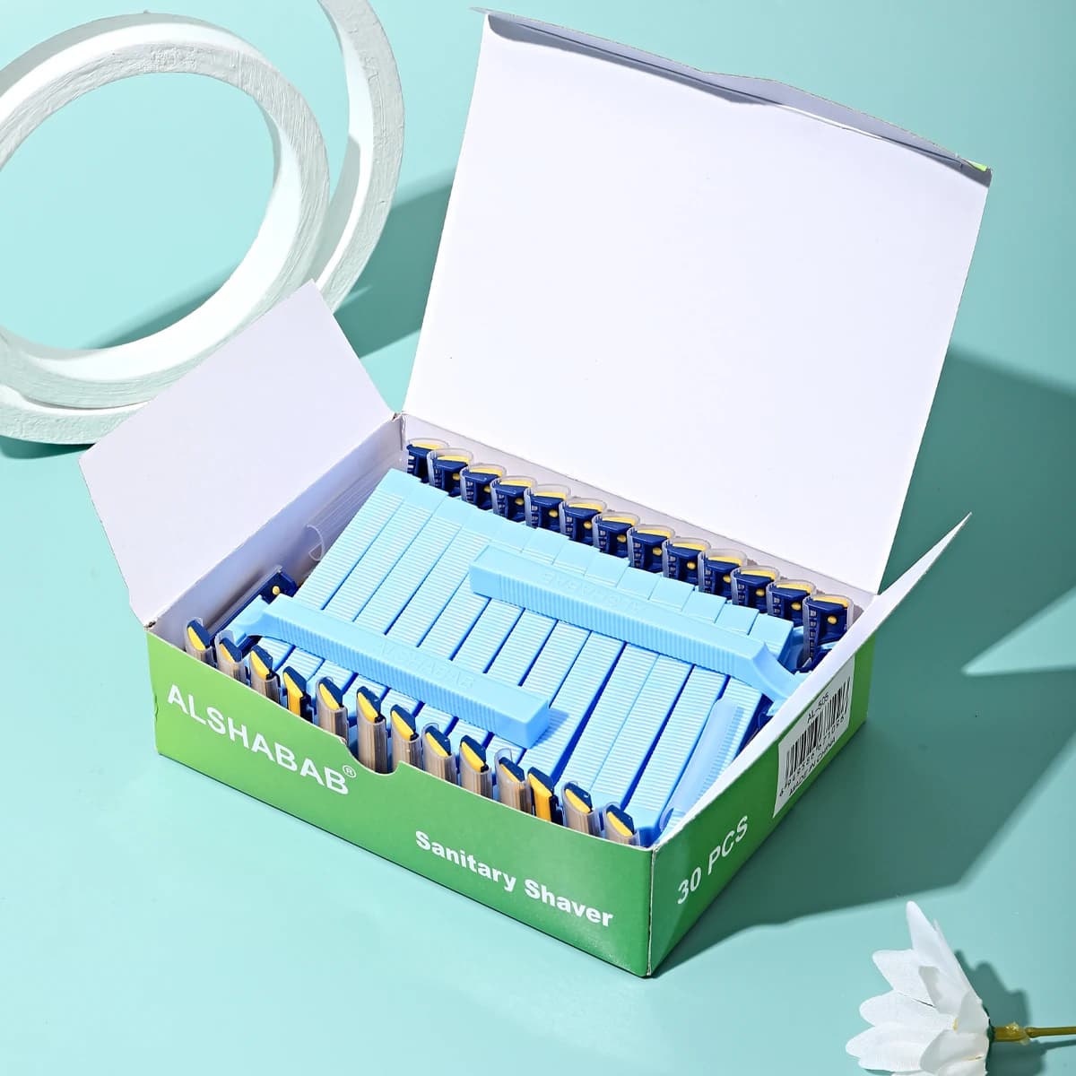 Rasoir manuel jetable pour femmes, 30 pièces/boîte, 1 lame Super tranchante avec tête de peigne, pou