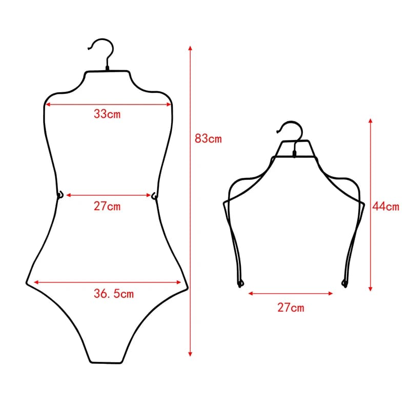 Cintre de maillot de bain en fil métallique, 1 pièce, en forme de corps, pour Bikini, pliable, range
