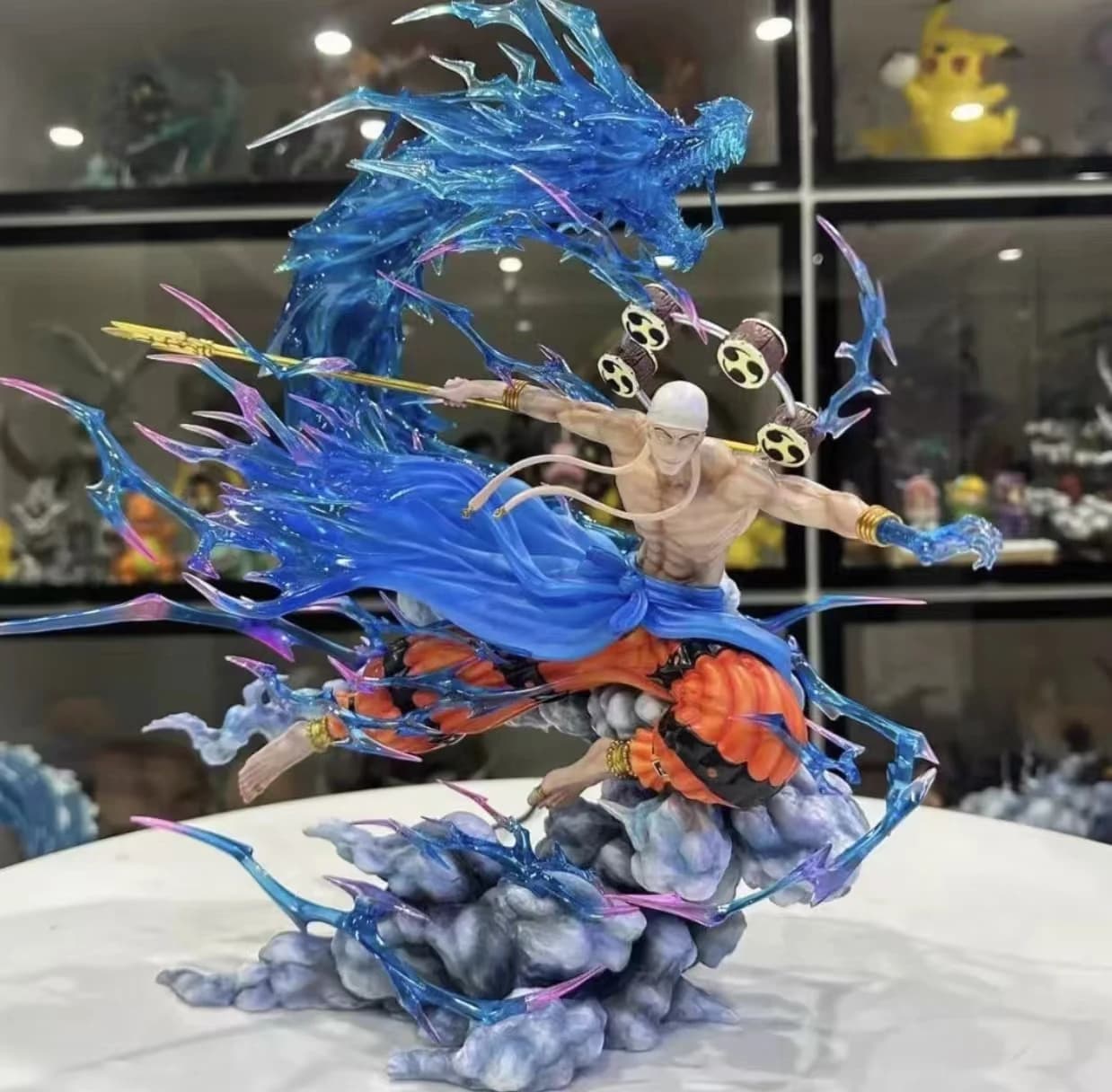 Figurine de Combat Enel One Piece - Modèle GK de Collection - Jouet Décoratif - Cadeau d'Anniversair