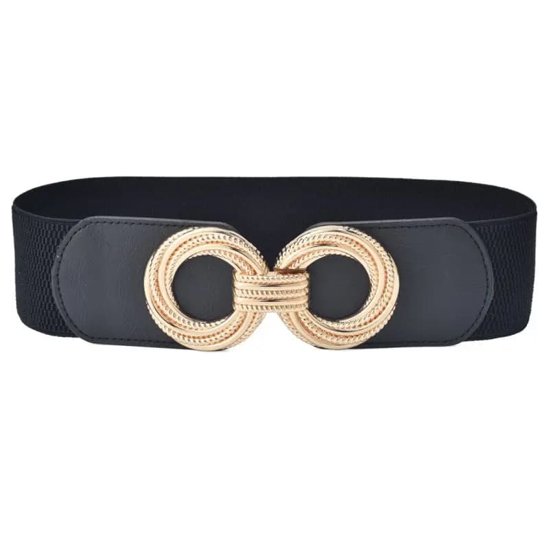 Ceinture large commandée pour femme, ceinture élastique vintage pour robe, taille S à grande taille