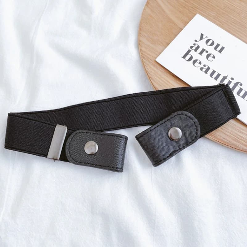 Ceinture élastique invisible pour femme, ajustement taille, sans boucle, antidérapante, pour pantalo
