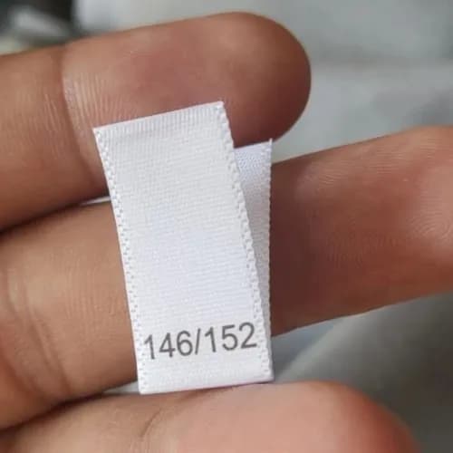 Étiquette de Taille pour Bébé, en Satin Imprimé, Accessoires de Vêtement, 50 Pièces, 50/56 62/68 74/
