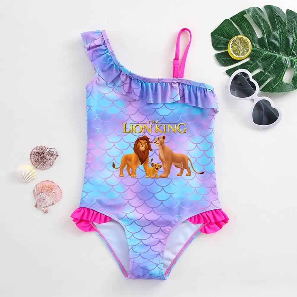 Le roi Lion bébé fille sirène écailles de poisson maillot de bain une pièce maillot de bain enfant e