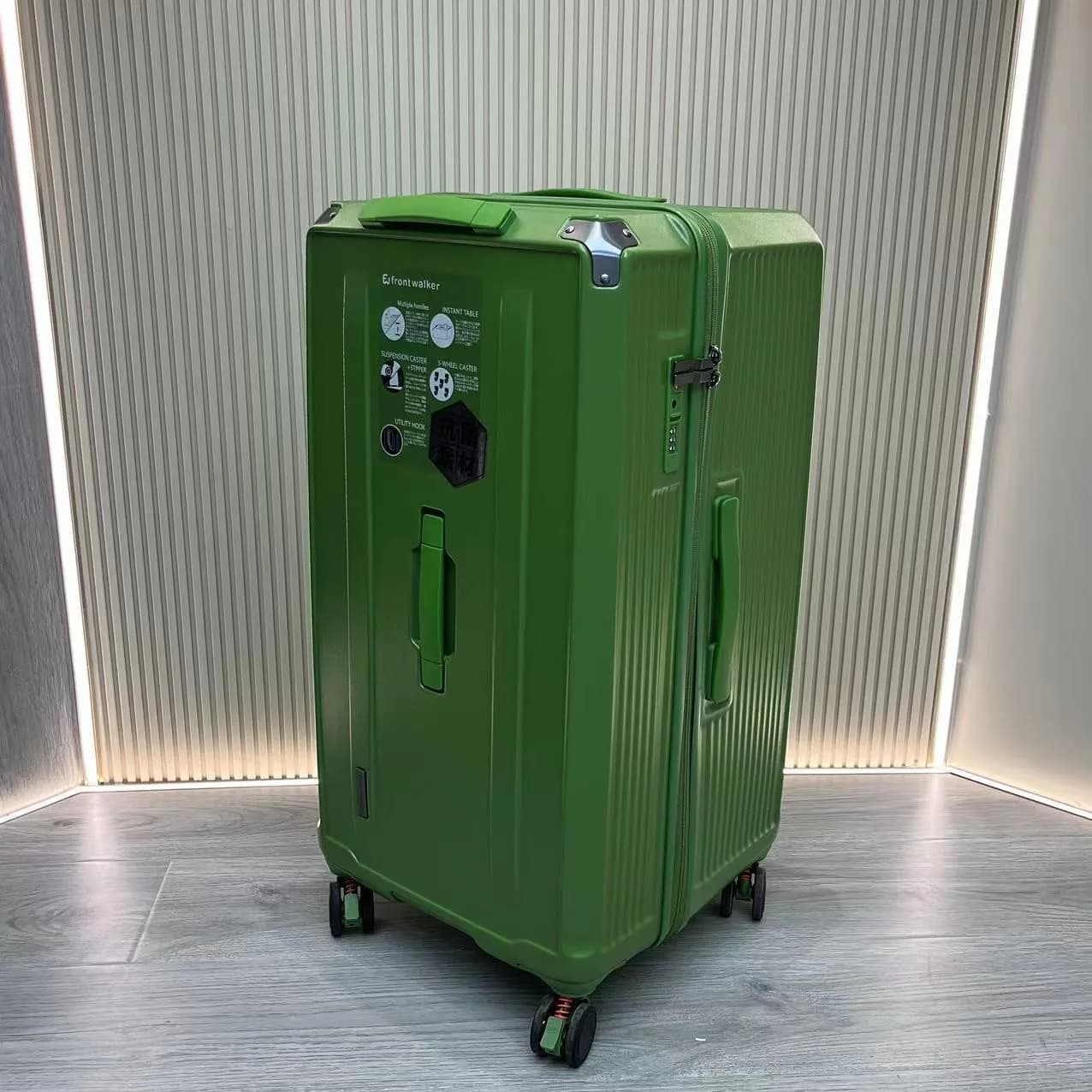 Valise Grande Taille avec Cinq Roues et Frein, Bagage Cabine 28 Pouces en PC, Valise de Voyage avec 