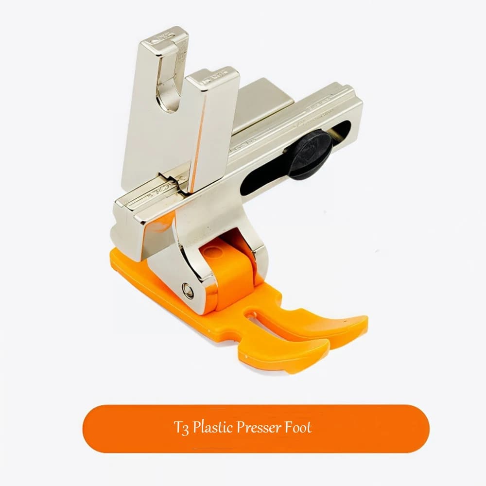 Pied-de-biche en plastique T3 pour Machine à coudre, structure métallique, couture précise et Durabl