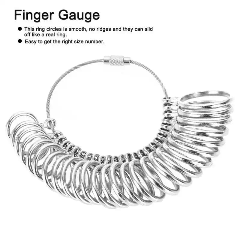 Jauge de doigt standard UK, anciers de mandrin de bague, jauge de doigt vintage, mesure de bague, éq