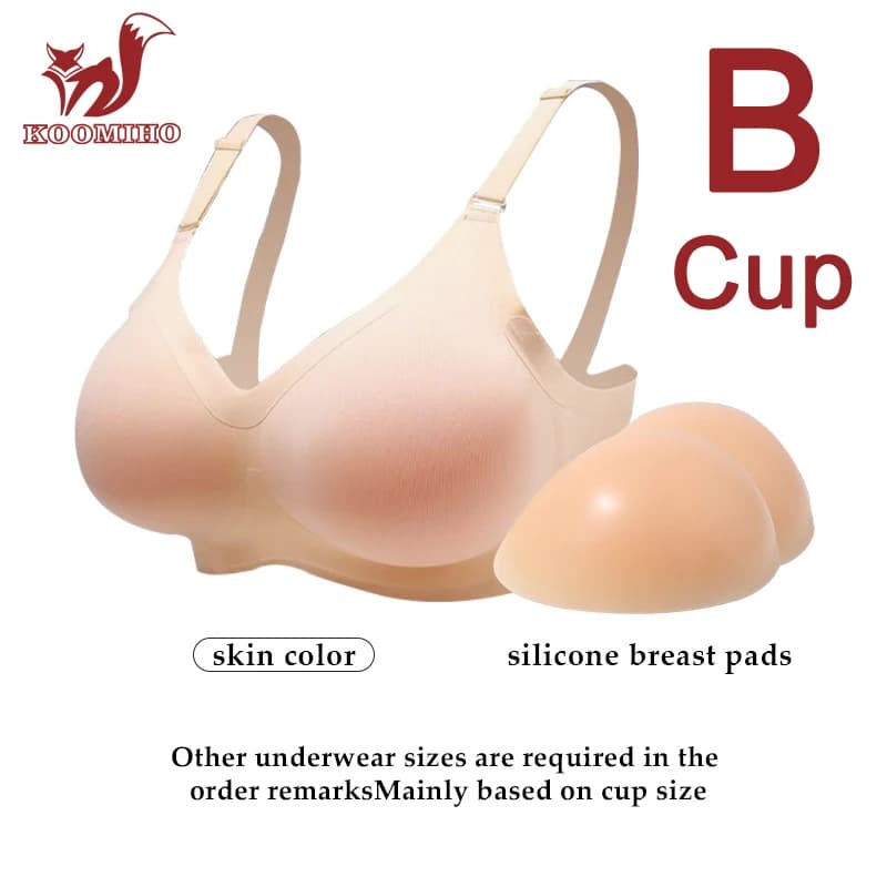 Soutien-gorge en silicone pour prothèses mammaires, pour travestis, effet poitrine plate sexy, augme
