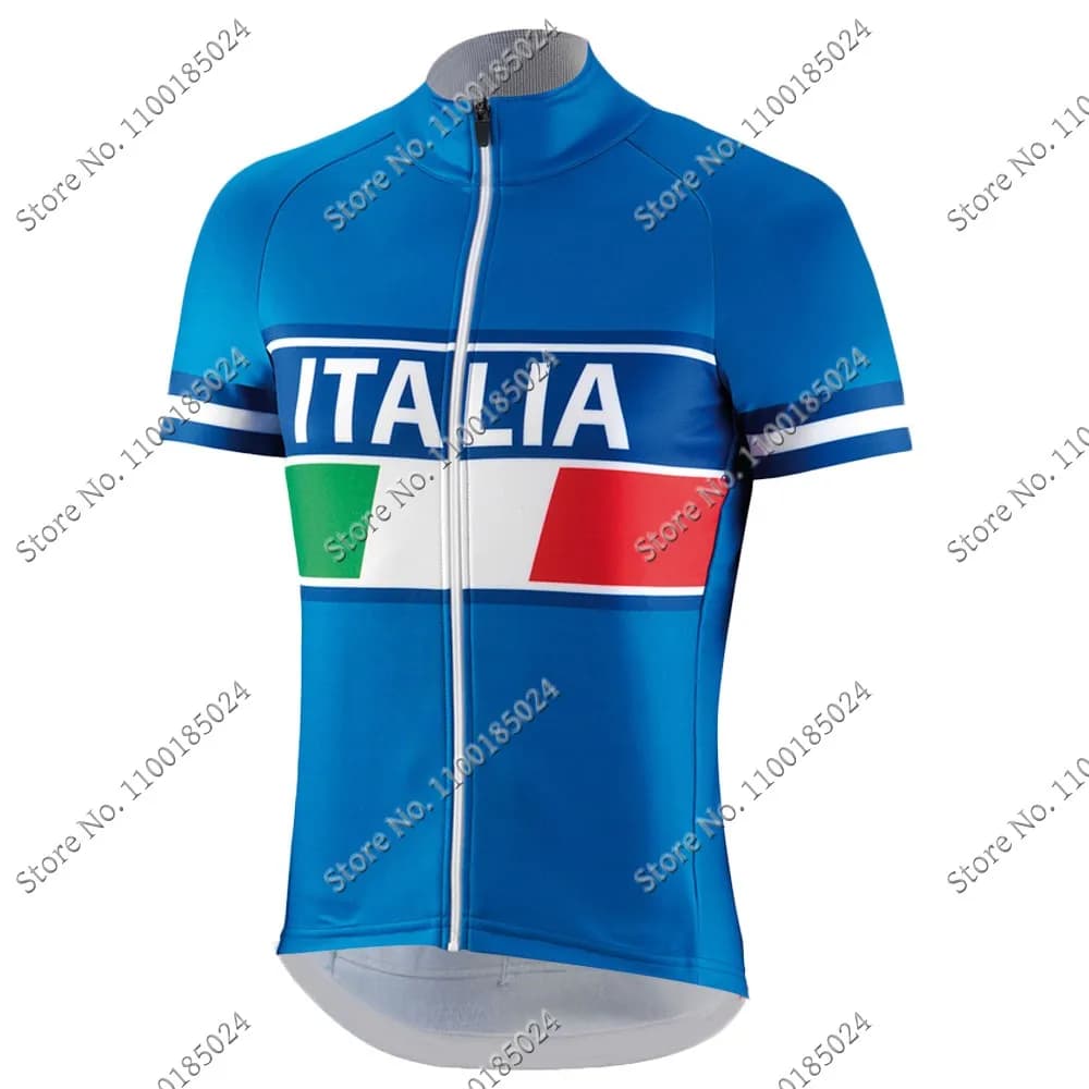Maillot de cyclisme de l'équipe nationale italienne, ensemble chemise et short de vélo de route, vêt