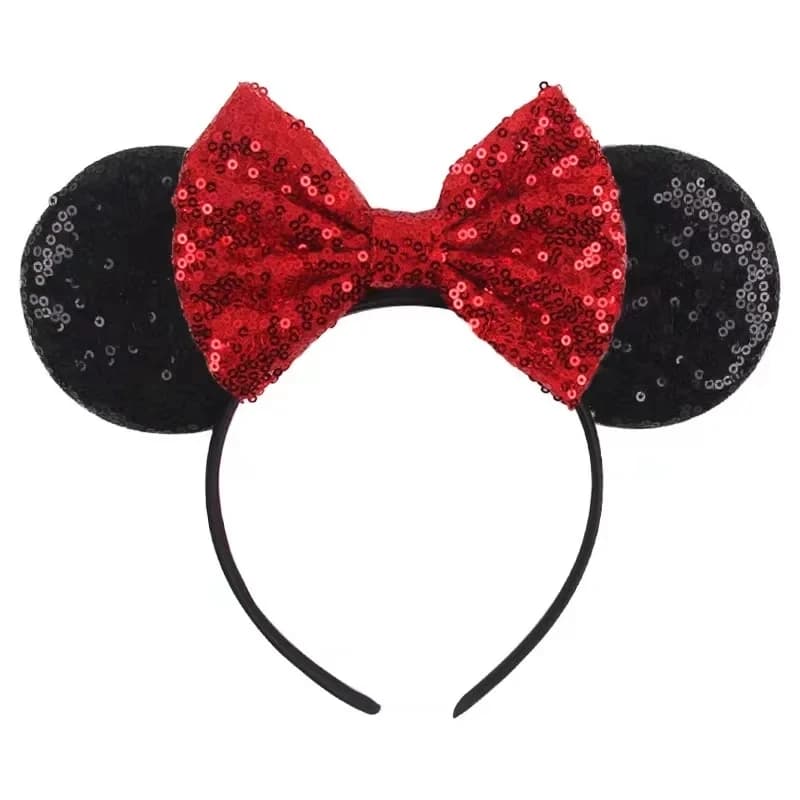 Ziming 9.5 cm grande taille noir souris oreilles bandeau pour filles 5 "arc fête bandeau Festival br