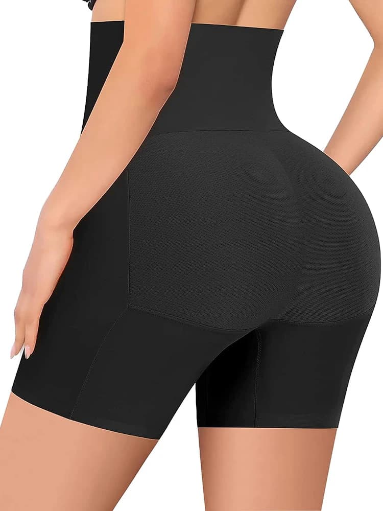 Taille haute bout à bout rembourré Shapewear Shorts pour femmes minceur ventre contrôle Shaper Sexy 