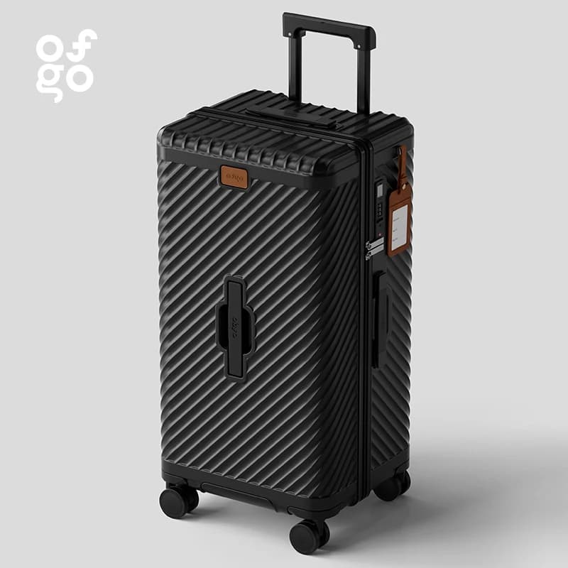 Ofgo valise grande capacité 20-30 pouces avec porte-gobelet valise à roulettes avec chariot à verrou