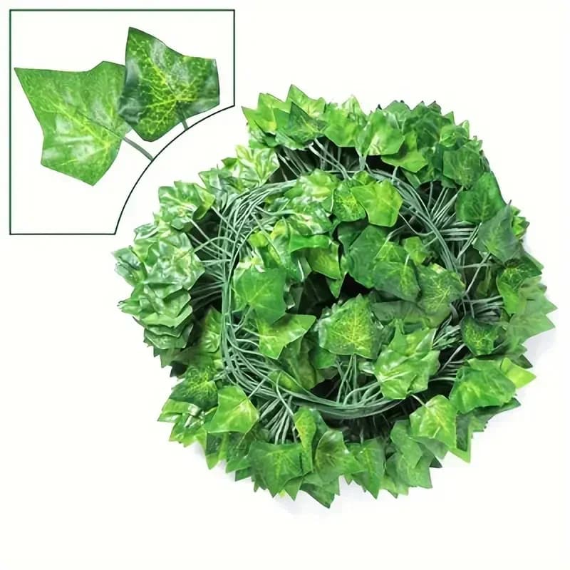 Guirlande de vigne de lierre à feuilles vertes artificielles, plantes à fausses feuilles en rotin, g