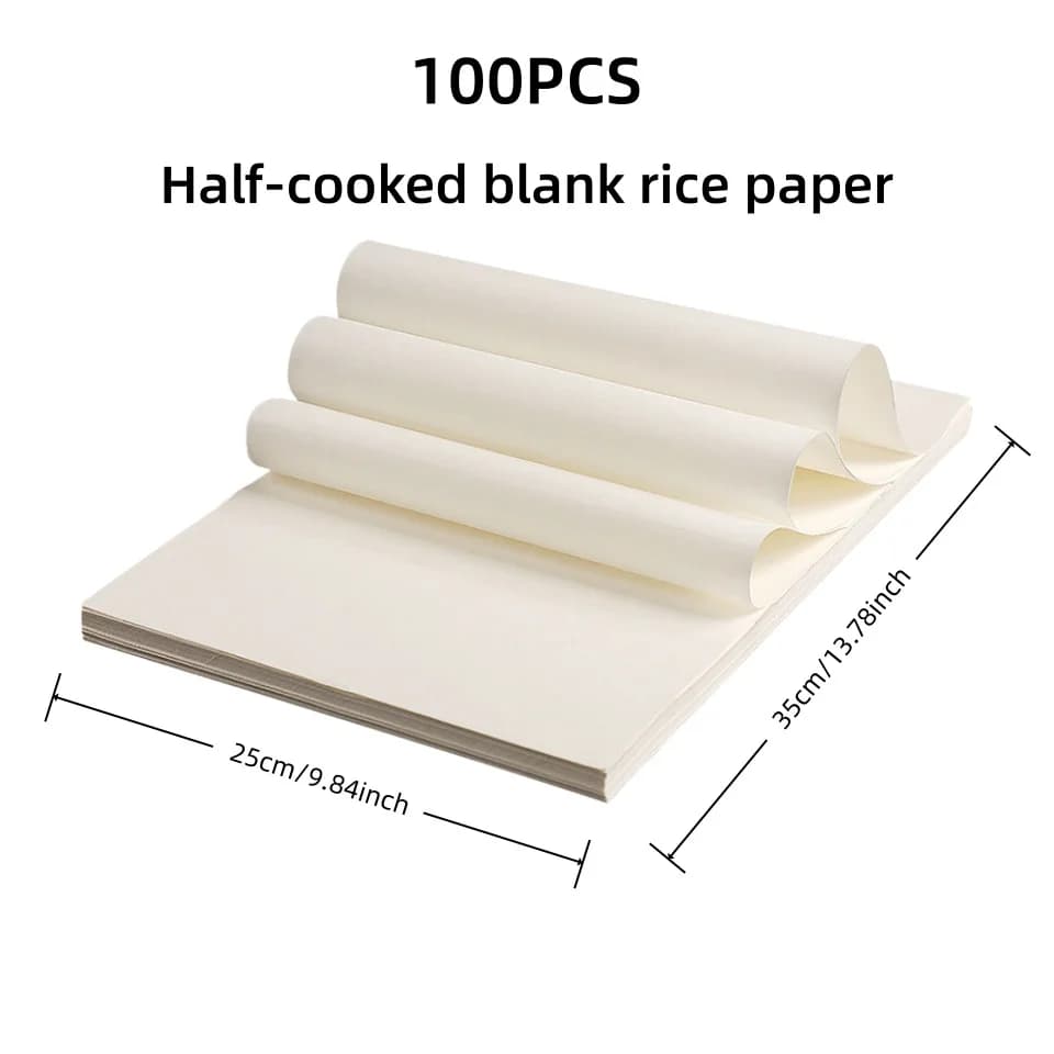 100/200/300 feuilles de papier de riz semi-brut 8K, spécialement conçues pour la pratique de la call